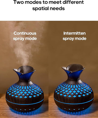 Portable Desktop Humidifier for Office, Small humidifier for Car, Travel, Baby Room with LED Light & Auto Shutoff, Bedroom Mini Humudifier, Quite Mist Humidifier (Dark Color)