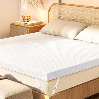 3 Inch Memory Foam Mattress Topper Full Size, 2 Inch Cooling Egg Crate Gel Memory Foam Plus 1 Inch High Density Gel Bed Topper