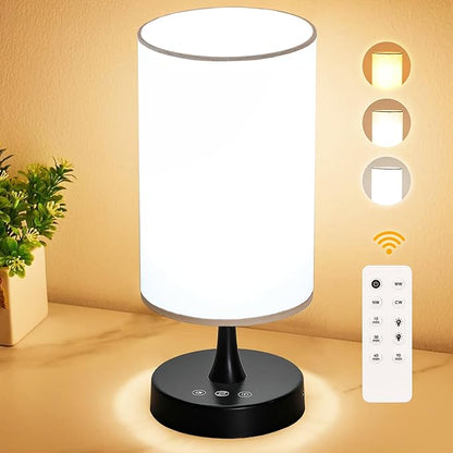 Light Therapy Lamp, 10000 Lux Daylight Lamp with 3 Color Temperatures, Adjustable Brightness, Timer & Memory Function, Sunlight Lamp(Black Base White Shade)