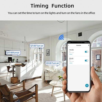 WiFi Smart AC Motor Switch, Remote Control for Single-Phase Motor Forward & Reverse, Dry Contact Passive Output Switch Compatible with Alexa and Google Home