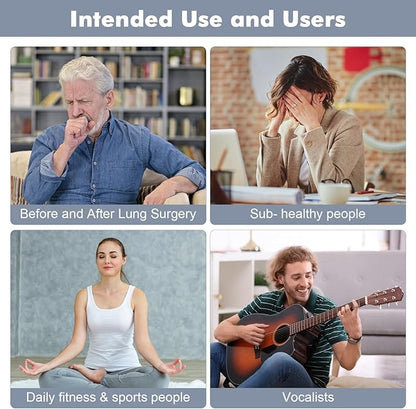 Breathing Exercise Device, Compact Guided Breathing Exercise Device for Sports, Performers, Singers, Hikers, Yoga, Mountain Climbers