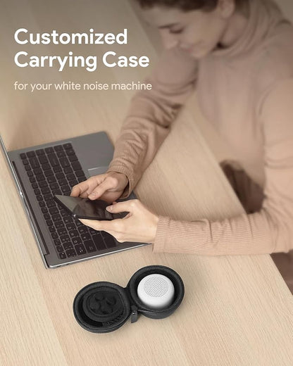 Carrying Case for Babelio White Noise Machine, Mini Sound Machine Protective Compact Traveling Storage Bag, Scratches Shockproof Waterproof (Only Case) (Black, S)