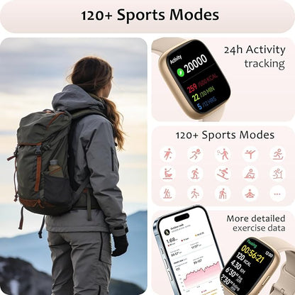 Smart Watch (Answer/Make Call) for iPhone&Android, 1.83" Smartwatches with Sleep Monitor Heart Rate Activity Tracking, IP68 Waterproof, Fitness Tracker 100+Sport, Reloj Inteligente 30 Day+Battery Life