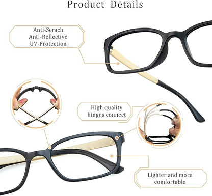 LifeArt Blue Light Blocking Glasses Anti Eyestrain Computer Reading Glasses Gaming GlassesTV Glasses Women and Men Anti Glare