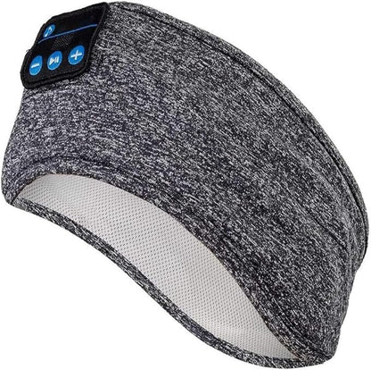Wireless Bluetooth Sports Headband Headphones Ultra-Thin HD Stereo Perfect for Sleeping .Workout,Jogging,Yoga,Insomnia, Air Travel, Meditation Gray