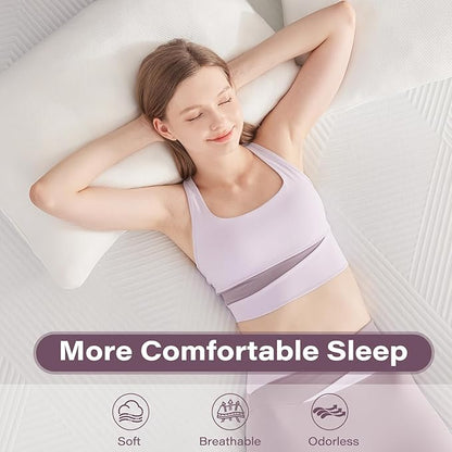 2 Inch Memory Foam Mattress Topper Twin Size with Removable Soft Cover Ventilated Breathable Cooling Mattress Pad Portable Bed Topper for Back Pain and Pressure Relief, CertiPUR-US Certified