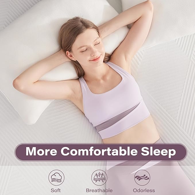 Full Size Memory Foam Mattress Topper 3 Inch with Removable Soft Cover Ventilated Breathable Cooling Mattress Pad Portable Bed Topper for Back Pain and Pressure Relief, CertiPUR-US Certified