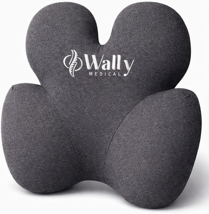 Luxury Lumbar Support Pillow for Office Chair & Car Seat – High-Density Memory Foam Ergonomic Back Support Cushion – Adjustable Strap, Removable Washable Cover – Includes Bonus Massage Roller
