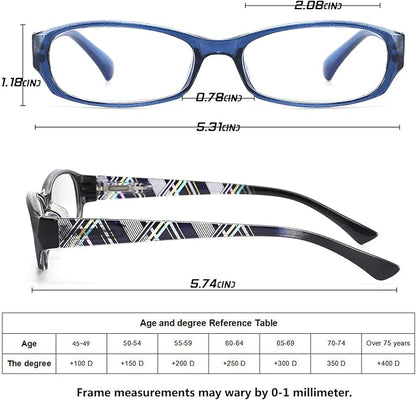 Blue Light Blocking Glasses for Womens - 2 Pairs Lightweight Computer Eyeglass Anti-blue Glare Blue Screen Quality Glasses