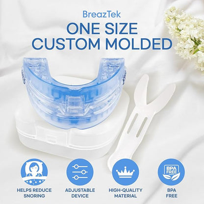 Anti Snore Mouthpiece: FDA Cleared Snoring Aid - Helps Reduce Snoring During Sleep for Men and Women (Lightblue)