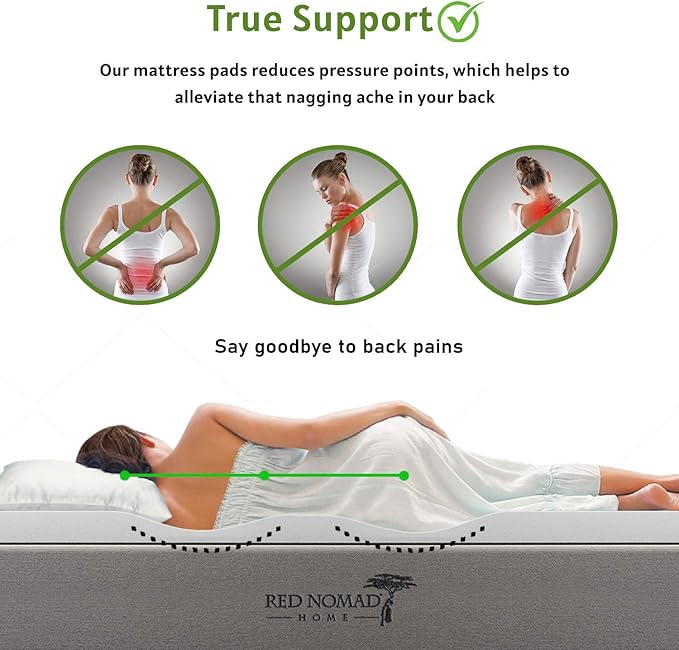 Memory Foam Mattress Pad 4 Inch - Twin Size Mattress Topper for Back Pain Relief. Breathable, Comfortable Cooling Bed Pad/Made in The USA
