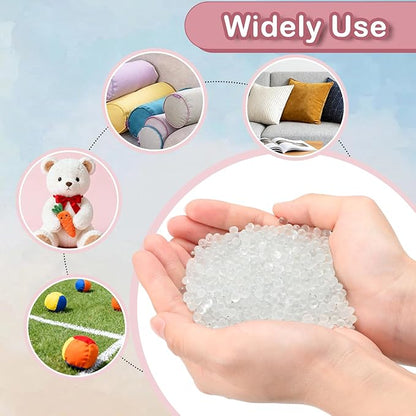 LemonRoad 15 Lbs Glass Beads Weighted Beads Glass Bead Filler Pellets for Stuffing Weighted Blankets Reborn Dolls Crafts Pillows Vests Stuffed Animals Anxiety Lap Pads