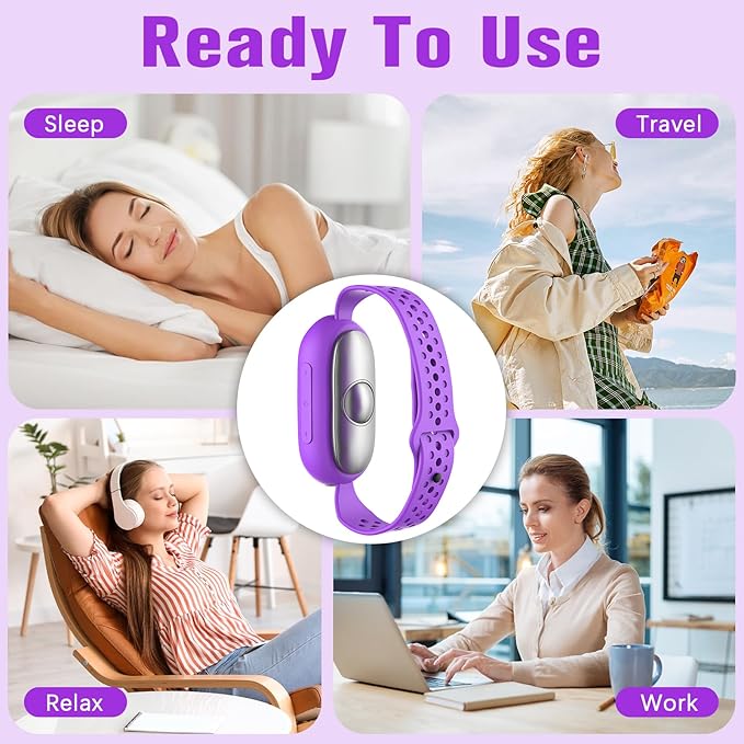 Sleep Aid Device, Hand Micro-Current Sleep Instrument Anxiety Device, Portable Rechargeable Sleep Aid for Anxiety and Insomnia (Blue)