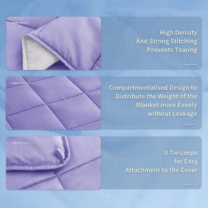 Topcee Weighted Blanket for Adults (15 lbs, 60" x 80") Queen Size Soft Cooling Heavy Blanket Sleeping, Apply to 130-160 lbs Body, Thick Breathable Blanket with Glass Bead, Easy Care