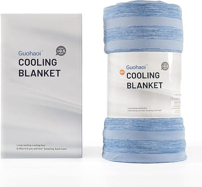 Guohaoi Cooling Blanket (90"x108"King Size) for Hot Sleepers,Absorbs Heat to Keep Body Cool for Night Sweats,100% Oeko-Tex Certified Cool Fiber,Breathable,Comfortable,All-Season.