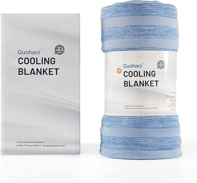 Guohaoi Cooling Blanket (90"x90"Queen Size) for Hot Sleepers and Night Sweats,100% Oeko-Tex Certified,Arc-Chill Q-Max >0.5 Cool Fiber,Ultra Cold Breathable,Comfortable,All-Season.