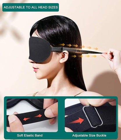 3D Sleep Mask for Men & Women – 100% Blackout Light, Soft & Smooth Eye Mask for Travel, Relaxation & Deep Sleeping, Breathable Comfort