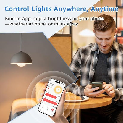 Smart Dimmer Switch, Single Pole with Neutral Wire Required, 2.4GHz WiFi Switch Work with Alexa & Google Home,Tuya APP No Hub Needed, 150W Max LED/CFL 600W Max Incandescent, ETL List, White,2 Pack