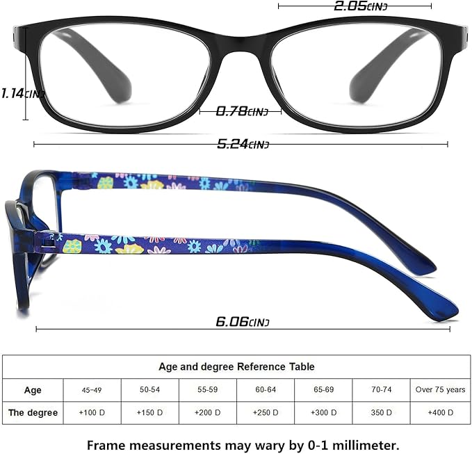 Reading Glasses for Women Blue Light Blocking Computer Readers, Flexible Eyeglasses Anti Eyestrain/Glare/UV