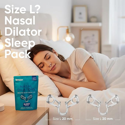 Brison Nasal Dilators for Breathing and Sleeping - 3 Pack Anti Snoring Nose Vents Opener for Better Breathing Sleep ing and Activity Improves Airflow - Soft, Transparent