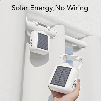GOWENIC Automatic Curtain Opener, Solar Powered Smart Curtain with App and Timer, Compatible with Voice Assistant, for Roman Pole U Shape I Beam Tracks