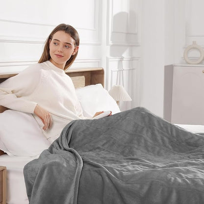 Heated Blankets King Size Electric Blankets 100''X90'', Soft Cozy Flannel Electric Blanket King with Dual Controllers, 5 Heating Level & 10 Hour Auto Off, ETL Certified & Machine Washable, Warm Gifts