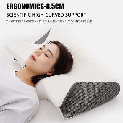 Sleep Apnea Pillow, Premium Memory Foam Pillow for Neck Pain Relief, Premium Ergonomic Pillows Side Sleeper for Adults