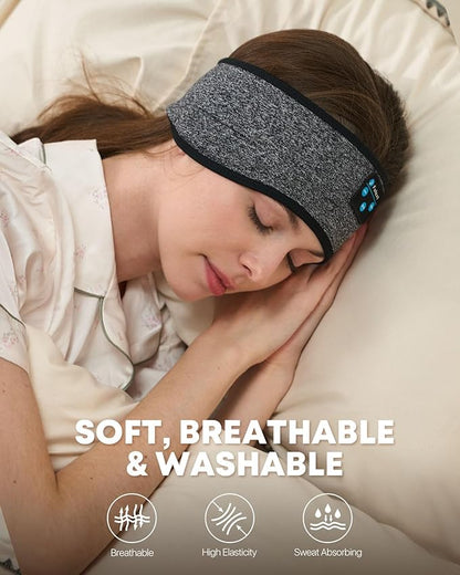 Sleep Headphones, Wireless Sleeping Headphones for Side Sleepers, Ultra-Thin Stereo Speakers, Bluetooth 5.4 Technology & Long-Lasting Time Battery, Sweat-Proof Earphones for Sports Yoga