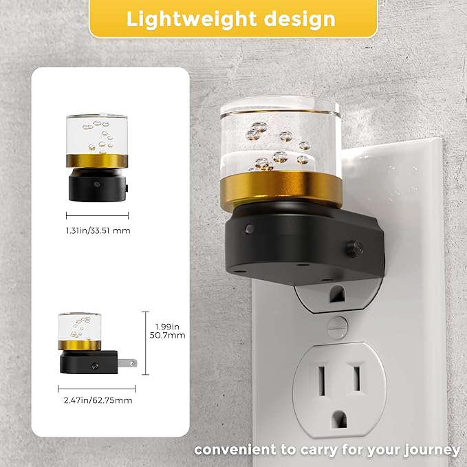 L LOHAS LED Night Lights Plug into Wall, 3000K/4000k/5000K Adjustable Color Temperature Bubble Night Light, Dusk to Dawn Sensor for Hallway, Bathroom, Rooms