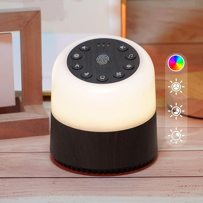 White Noise Machine with 32 Soothing Sounds, 9 Colors Night Lights, Auto-Off Timer, Adjustable Volume, Sleep Sound Machine for Babys, Kids, Adults