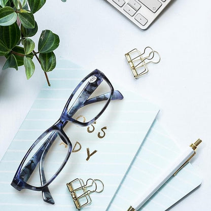 Kerecsen Reading Glasses 5 Pairs Fashion Ladies Readers Spring Hinge with Pattern Print Eyeglasses for Women (Mix Color -2, 2.75)