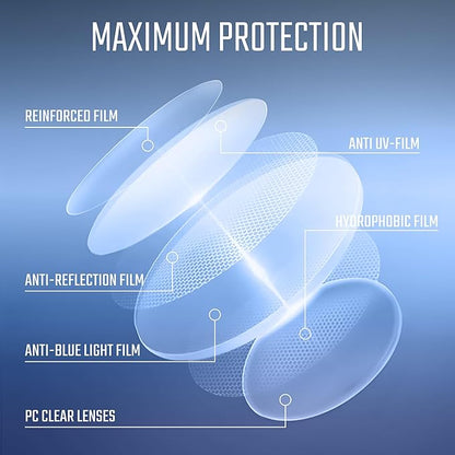 Titan Gaming Glasses, Blue Light Blocking, Night Driving Glasses for Men, Computer Protection Christmas Gift for Gamers