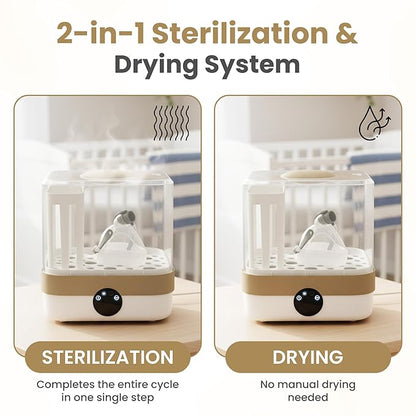 Cleaner and Sanitizing Machine, Cleaning Machine for Masks & Bottles, Deep Machine Cleaner with Hose Brush Kit, Steam Cleaning & HEPA Air Drying System