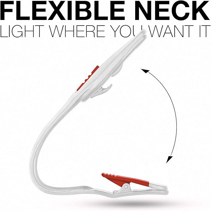 Energizer Clip-on Book Light for Bed, LED Reading Light for Books & Kindles, 25 Hour Run Time, Kindle & Book Lamp (Batteries Included), White