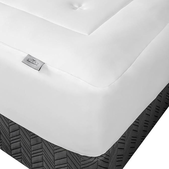 SHEEX Original Performance Cooling Mattress Pad, Ultra-Soft Full Mattress Topper, Deep Pocket Design Fits Mattresses up to 16 Inches, Bright White