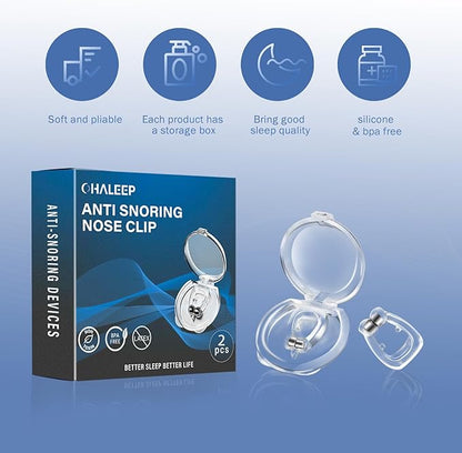 Anti Snoring Devices, Snore Stopper with Adjustable Magnet, Nasal Dilators Silicone Nose Clip Stop Snoring, Effective to Relieve Snoring, Snoring Solution for Comfortable and Quieter Sleep, M