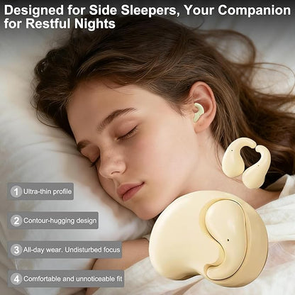 Invisible Ultra-Thin Bluetooth Earbuds for Small Ear Canals, 24-Hour Battery, Bluetooth 5.4, Comfort Fit for Work & Sleep – Low-Profile & Lightweight