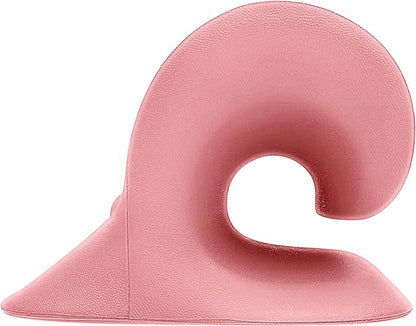 RESTCLOUD Neck and Shoulder Relaxer, Cervical Traction Device for TMJ Pain Relief and Cervical Spine Alignment, Chiropractic Pillow, Neck Stretcher(Pink)
