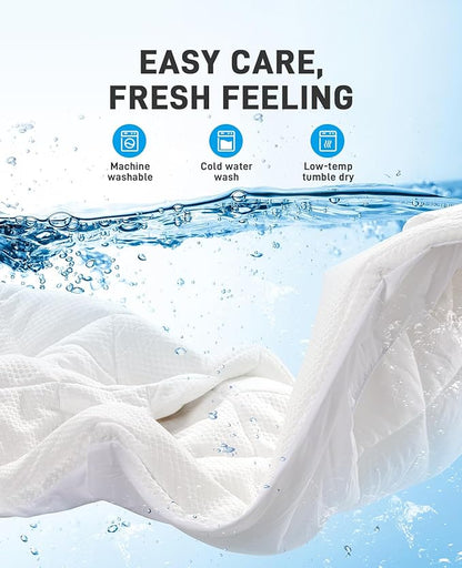 PERLECARE 4 Inch Dual Layer King Mattress Topper for Pressure Relief, 2.5 Inch Cooling Egg Crate Gel Memory Foam Plus 1.5 Inch Pillow Top Cover, Medium Firm with Deep Pocket