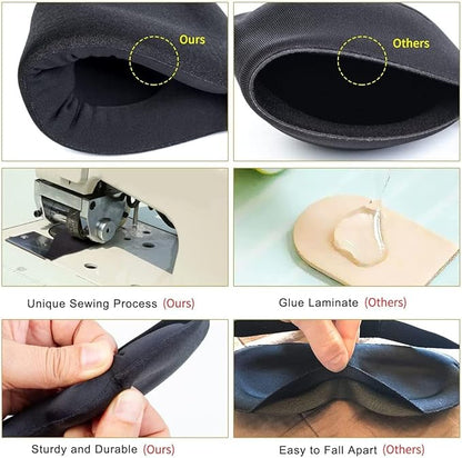 Signature 8 3D Eye Mask Sleep Mask for Men & Women, 100% Pressure-Free & Light Block-Out Eye Mask for Sleep with Easy Adjustable Strap, Night Eye Cover for Travel, Black