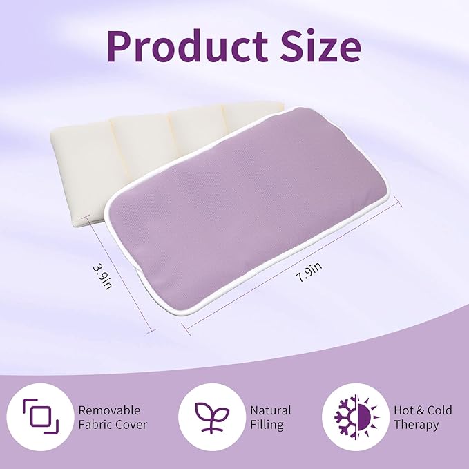Organic Linen Eye Pillow with Lavender & Flaxseed - Relaxation for Yoga, Meditation & Stress - Microwavable Warm/Cool Compress - Mindful Gift