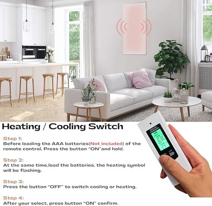 Wireless Thermostat Digital Temperature Remote Sensor Controller Plug-in Thermostat