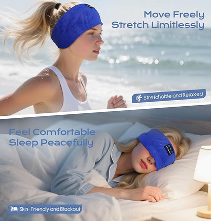 ink-topoint Sleep Headphones Bluetooth 5.4 Headphone, Sports Earphones with HD Stereo Speakers Breathable Sports Headphones for Running, Yoga, Travel, Sleeping, Ideal Gifts for Men Women