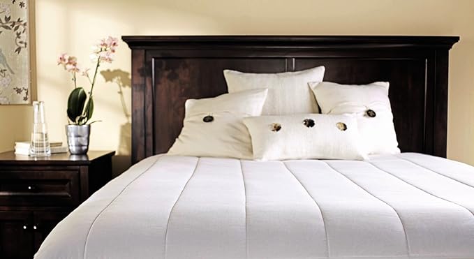 Sunbeam Heated Mattress Pad | Quilted Polyester, 10 Heat Settings , White , King - MSU3GKS-P000-12A00
