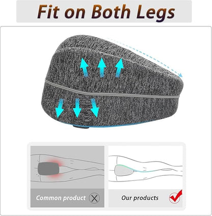Alignment Pillow for Side Sleepers - 2025 Upgraded Knee Pillow for Hip Pain Relief, Sciatica, Leg Comfort w/Machine Washable Cover & Memory Foam (Gray)