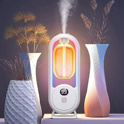 2X Wall Mounted Essential Oil Diffuser Rechargeable Timed Aromatherapy Humidifier Digital Display Air Freshener