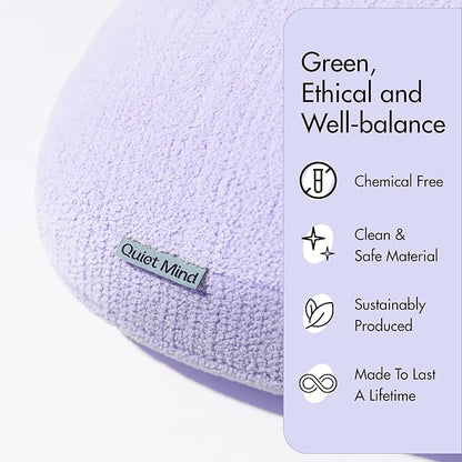 Quiet Mind Lavender Scented Weighted Body Pillow for Kids & Adults, Small (6lb) – Lavendar Infused Aroma with Recycled Glass Beads & Chemical-Free Fabric – Sensory Sleep Cuddle Pillow