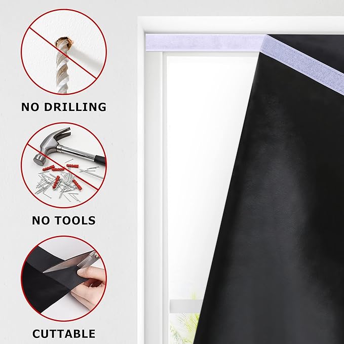 LazBlinds 100% Blackout Roller Shades, No Tools No Drill Cordless Blinds for Windows, Thermal Insulated UV Protection Privacy Window Shades for Bedroom (48''W x 72''H, Black)