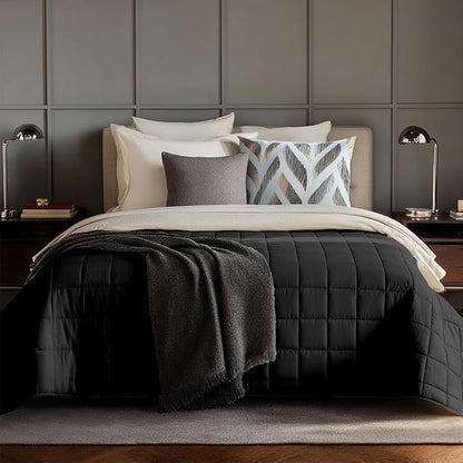 HomeSmart Weighted Blanket King Size 50lbs, The Heaviest Weighted Blanket, Fits Standard and California King Beds, Grey, 104x92
