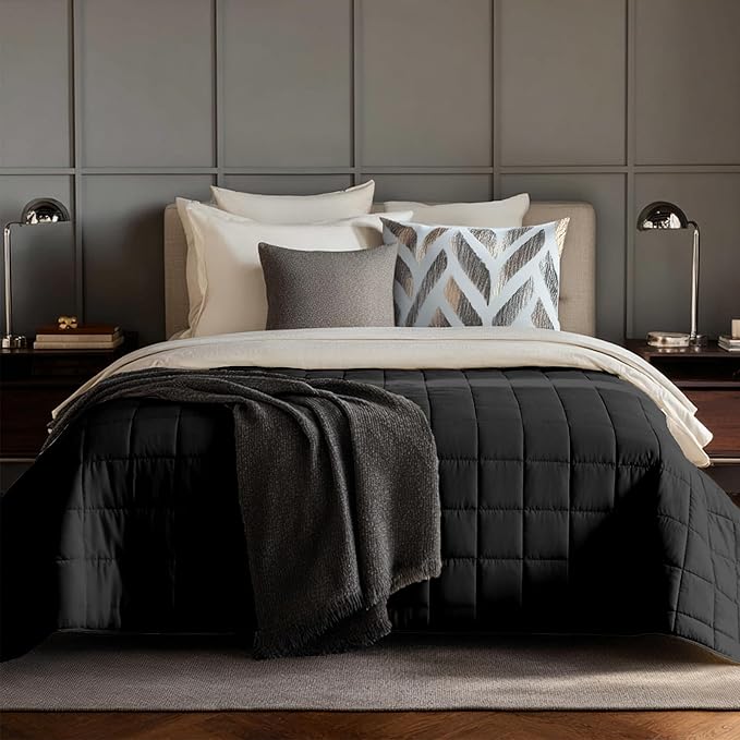 HomeSmart 50lbs Weighted Blanket Queen Size – Heavy Pressure, Ultra Soft Hypoallergenic Fabric – The Heaviest Weighted Blanket, 92x88, Grey